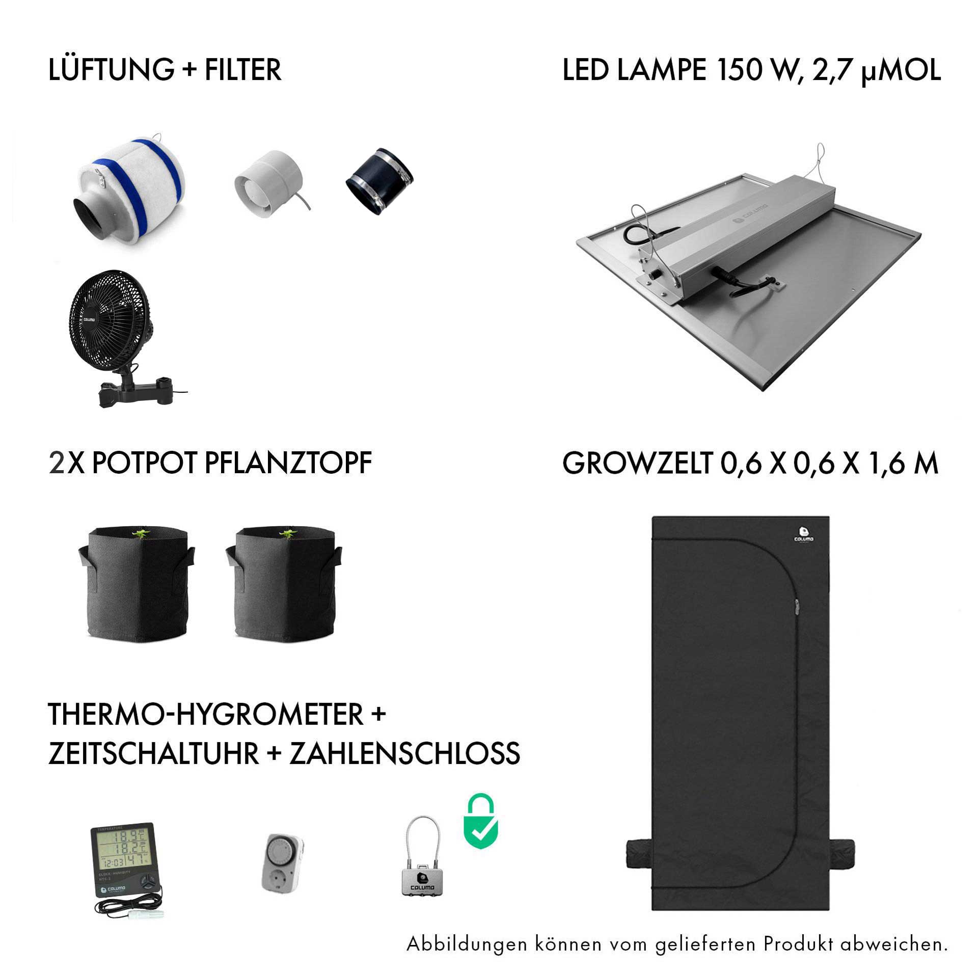 Caluma Set - 1 Plant Plus (60 x 60 cm, 150 W)