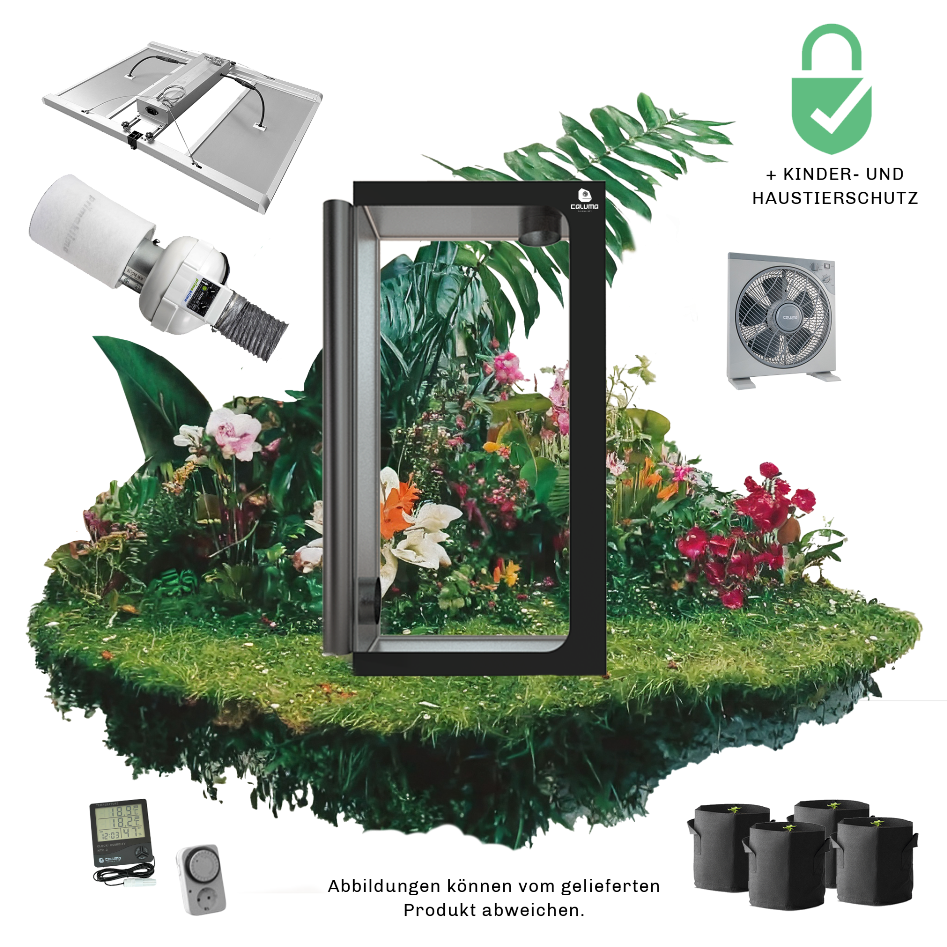 Caluma Set - 4 Plants Plus Premium  (120 x 120, 480 W)